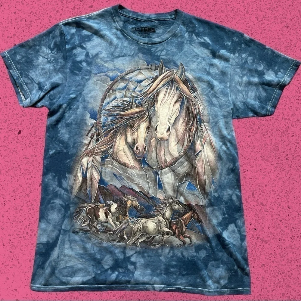 Dreamcatcher horse western fantasy boho THE MOUNTAIN t shirt men’s M - Picture 3 of 5